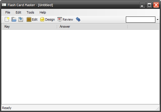 Flash Card Master main window.